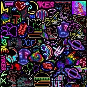 Neon Decal Stickers - 10pcs
